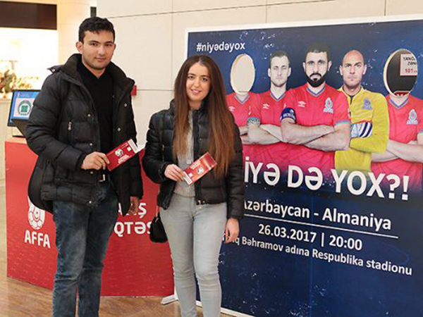 Azərbaycan - Almaniya oyununa cəmi 3 min bilet!